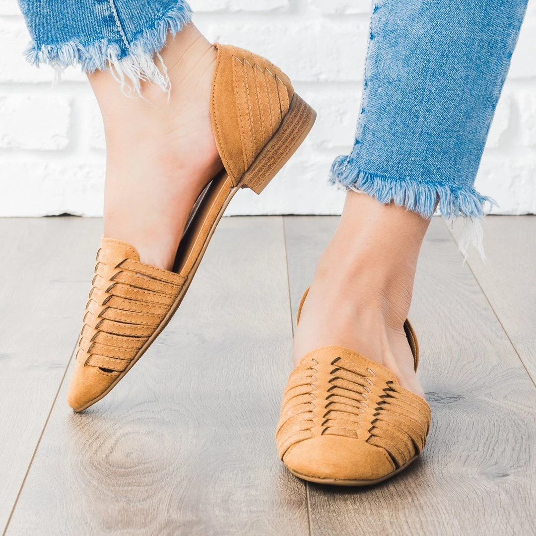 Qupid Shoes Woven Huarache Flats 3 Qupid Shoes Woven Huarache Flats