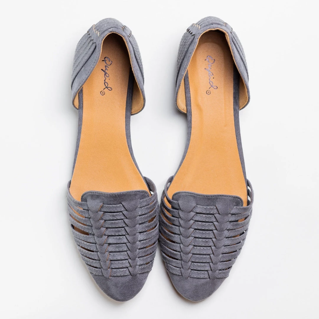 Qupid Shoes Woven Huarache Flats 2 Qupid Shoes Woven Huarache Flats