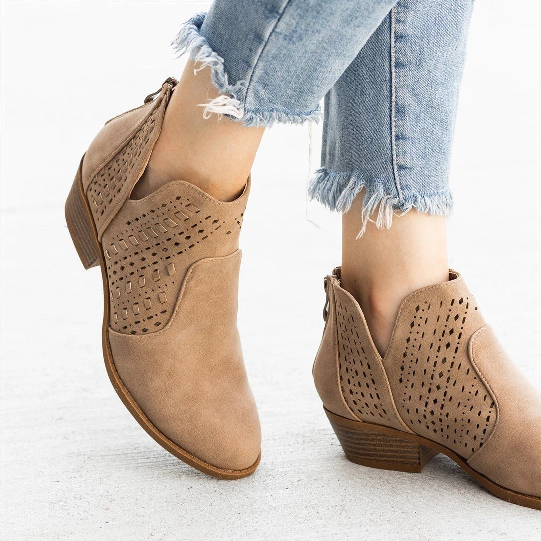 Top Moda Newest Arrivals Woven Laser-Cut Ankle Booties FINAL SALE 10 Top Moda Newest Arrivals Woven Laser-Cut Ankle Booties FINAL SALE