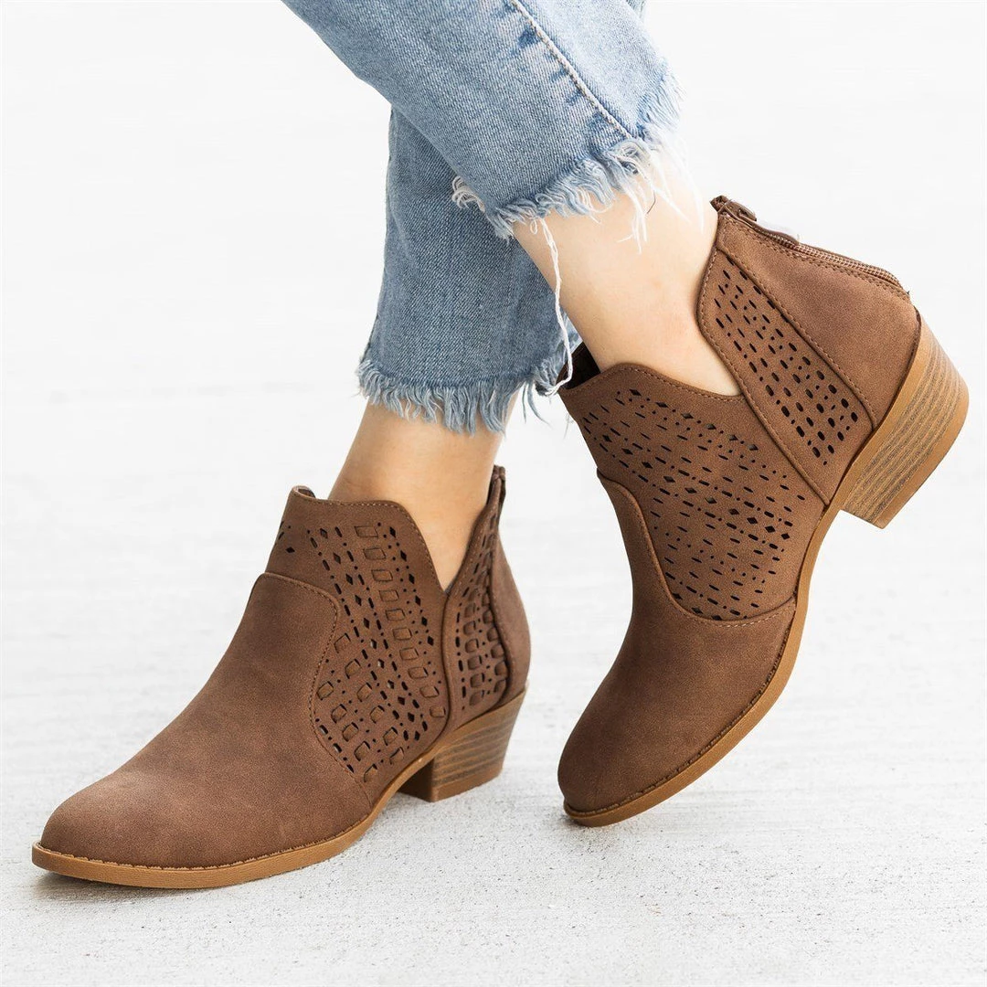 Top Moda Newest Arrivals Woven Laser-Cut Ankle Booties FINAL SALE 7 Top Moda Newest Arrivals Woven Laser-Cut Ankle Booties FINAL SALE