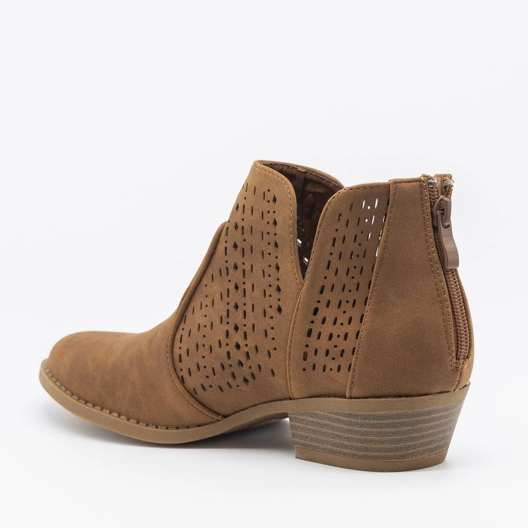 Top Moda Newest Arrivals Woven Laser-Cut Ankle Booties FINAL SALE 6 Top Moda Newest Arrivals Woven Laser-Cut Ankle Booties FINAL SALE