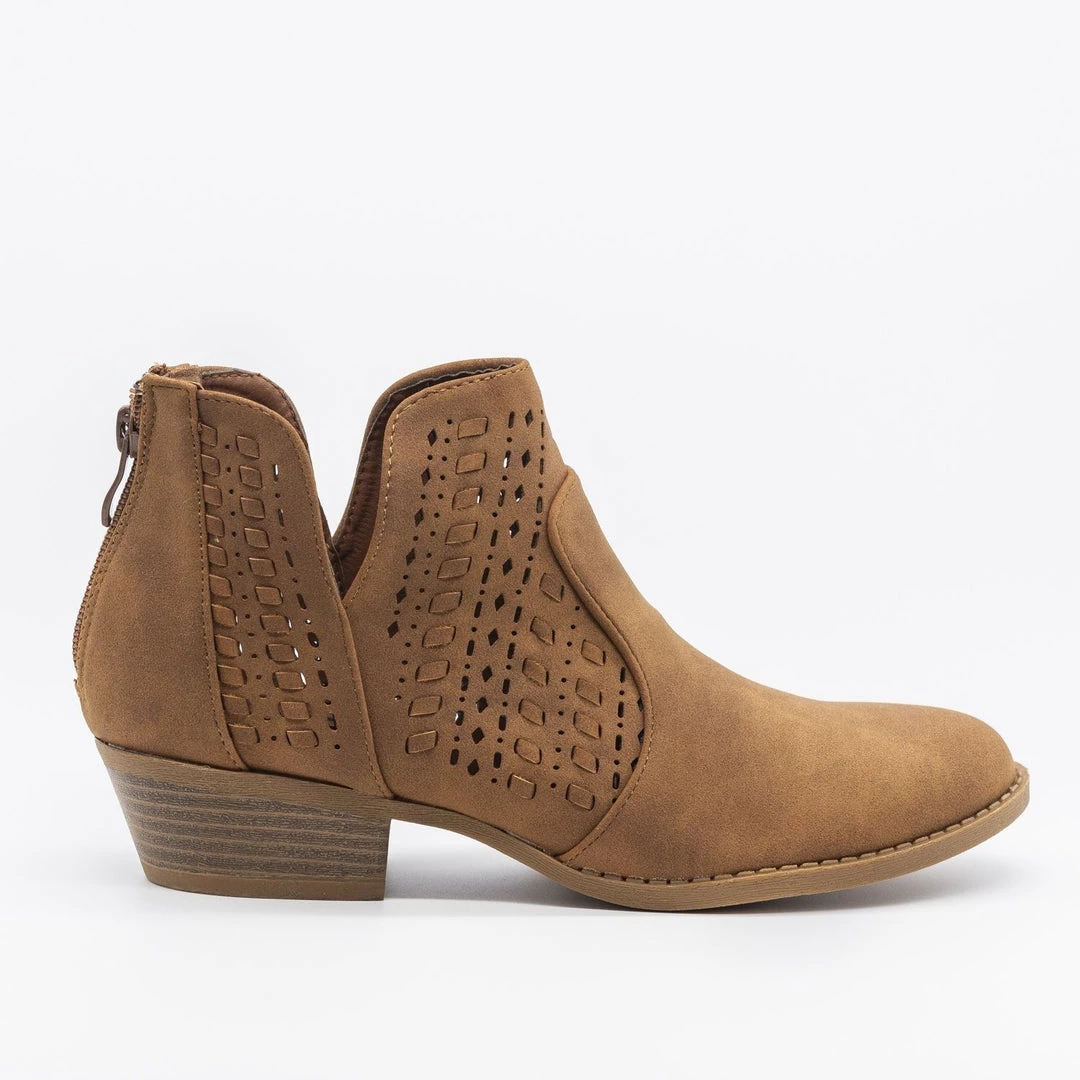 Top Moda Newest Arrivals Woven Laser-Cut Ankle Booties FINAL SALE 3 Top Moda Newest Arrivals Woven Laser-Cut Ankle Booties FINAL SALE