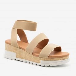 Top Moda Newest Arrivals Woven Platform Sandals