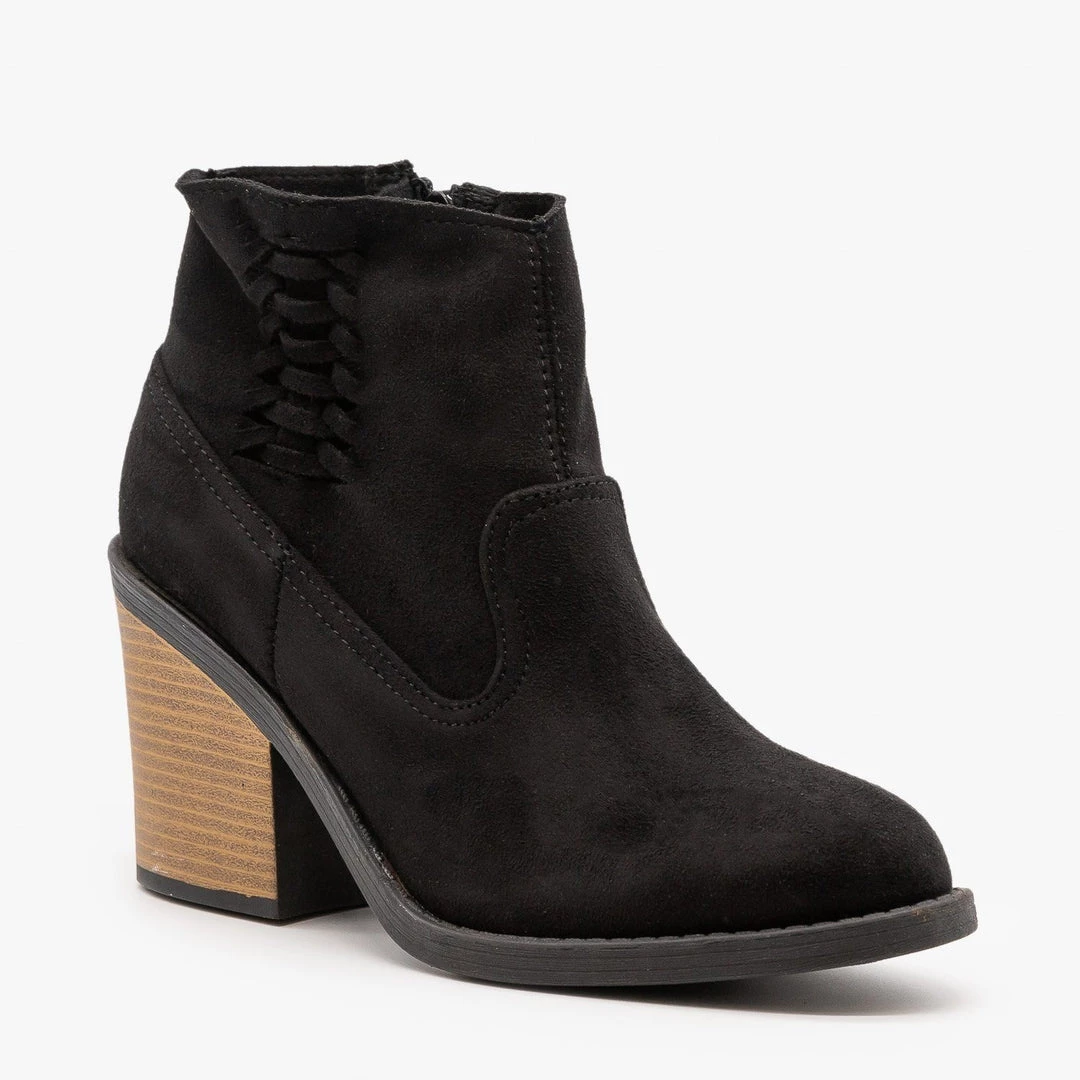 Qupid Shoes Newest Arrivals Woven Side Accent Booties 5 Qupid Shoes Newest Arrivals Woven Side Accent Booties
