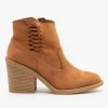 Qupid Shoes Newest Arrivals Woven Side Accent Booties