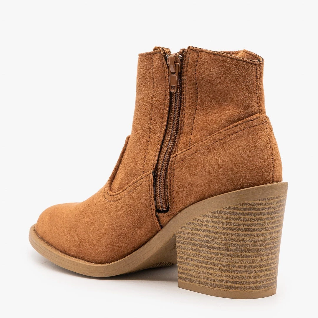 Qupid Shoes Newest Arrivals Woven Side Accent Booties 3 Qupid Shoes Newest Arrivals Woven Side Accent Booties