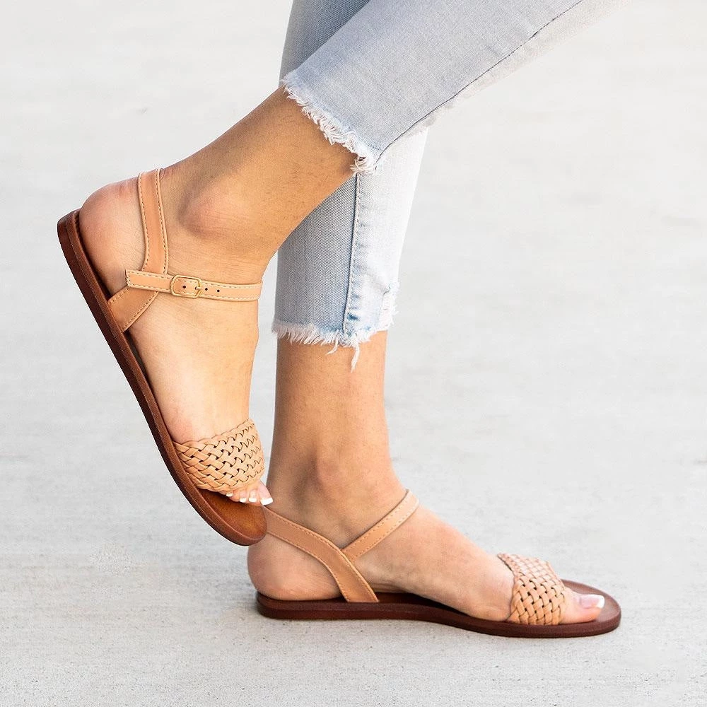 Mata Woven Strap Ankle Sandals Newest Arrivals 2 Mata Woven Strap Ankle Sandals Newest Arrivals