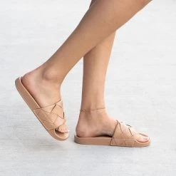 Top Moda Woven Strap Slides Newest Arrivals