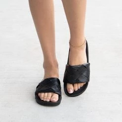 Top Moda Woven Strap Slides Newest Arrivals