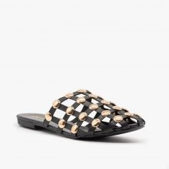 Qupid Shoes Newest Arrivals Woven Studded Mules 9 Qupid Shoes Newest Arrivals Woven Studded Mules