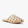 Qupid Shoes Newest Arrivals Woven Studded Mules