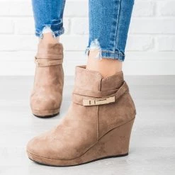Bella Marie Wrap Around Wedge Booties Newest Arrivals