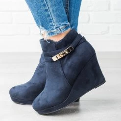 Bella Marie Wrap Around Wedge Booties Newest Arrivals