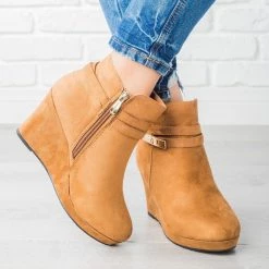Bella Marie Wrap Around Wedge Booties Newest Arrivals