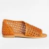 Bamboo Shoes Newest Arrivals Wraparound Basketweave Open-Toe Flats