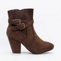 Forever Newest Arrivals Wraparound Belt Buckle Fashion Booties