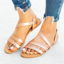 Soho Girls Newest Arrivals Wraparound Strap Slingback Sandals