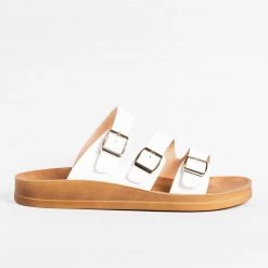 Forever Zig Zag Buckled Slides Newest Arrivals