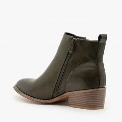 Reneeze Shoes Zipper Accent Booties