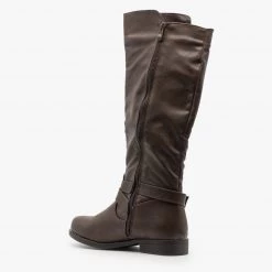 Fashion Focus Newest Arrivals Zipper Accented Riding Boots FINAL SALE