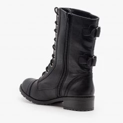 Soda Shoes Newest Arrivals Zipper Detail Combat Boots