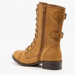 Soda Shoes Newest Arrivals Zipper Detail Combat Boots