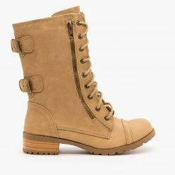 Soda Shoes Newest Arrivals Zipper Detail Combat Boots