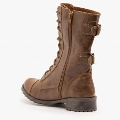 Soda Shoes Newest Arrivals Zipper Detail Combat Boots