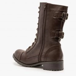 Soda Shoes Newest Arrivals Zipper Detail Combat Boots