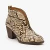 Mata Newest Arrivals Zippered Animal Print Booties