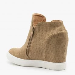 AMS Shoes Zippered Pinhole Wedge Sneakers Newest Arrivals 13 AMS Shoes Zippered Pinhole Wedge Sneakers Newest Arrivals