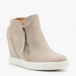 AMS Shoes Zippered Pinhole Wedge Sneakers Newest Arrivals 11 AMS Shoes Zippered Pinhole Wedge Sneakers Newest Arrivals