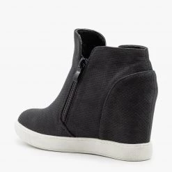 AMS Shoes Zippered Pinhole Wedge Sneakers Newest Arrivals 16 AMS Shoes Zippered Pinhole Wedge Sneakers Newest Arrivals