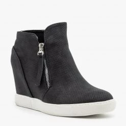 AMS Shoes Zippered Pinhole Wedge Sneakers Newest Arrivals 17 AMS Shoes Zippered Pinhole Wedge Sneakers Newest Arrivals