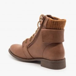 Top Moda Zippered Sweater Cuff Boots FINAL SALE