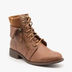 Top Moda Zippered Sweater Cuff Boots FINAL SALE