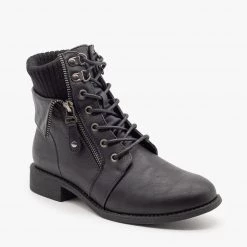 Top Moda Zippered Sweater Cuff Boots FINAL SALE